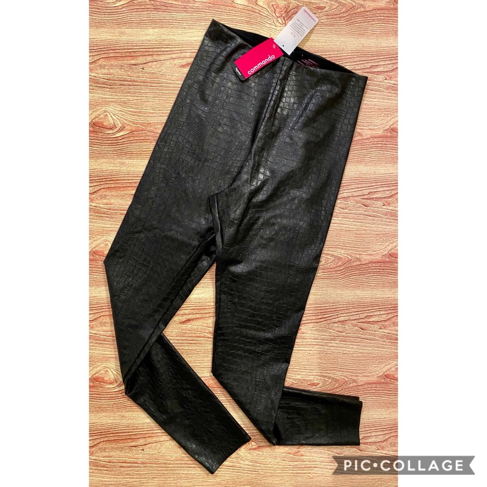 NWT Commando Faux Leather Animal Print Leggings